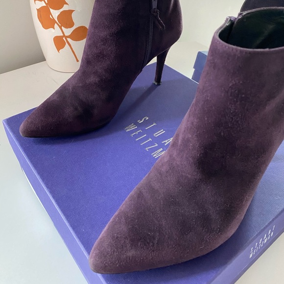 Stuart Weitzman Purple Ankle Boots - Picture 2 of 9